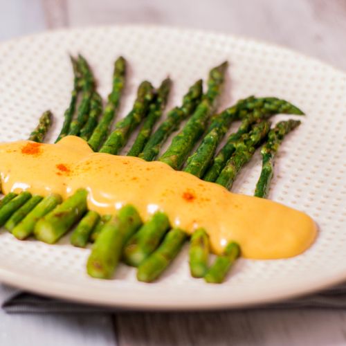 Hollandaise Sauce over steamed vegetables